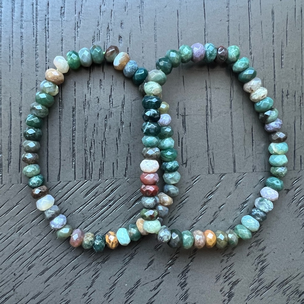 Ocean jasper donut bracelet SIZE 6.5-7’
